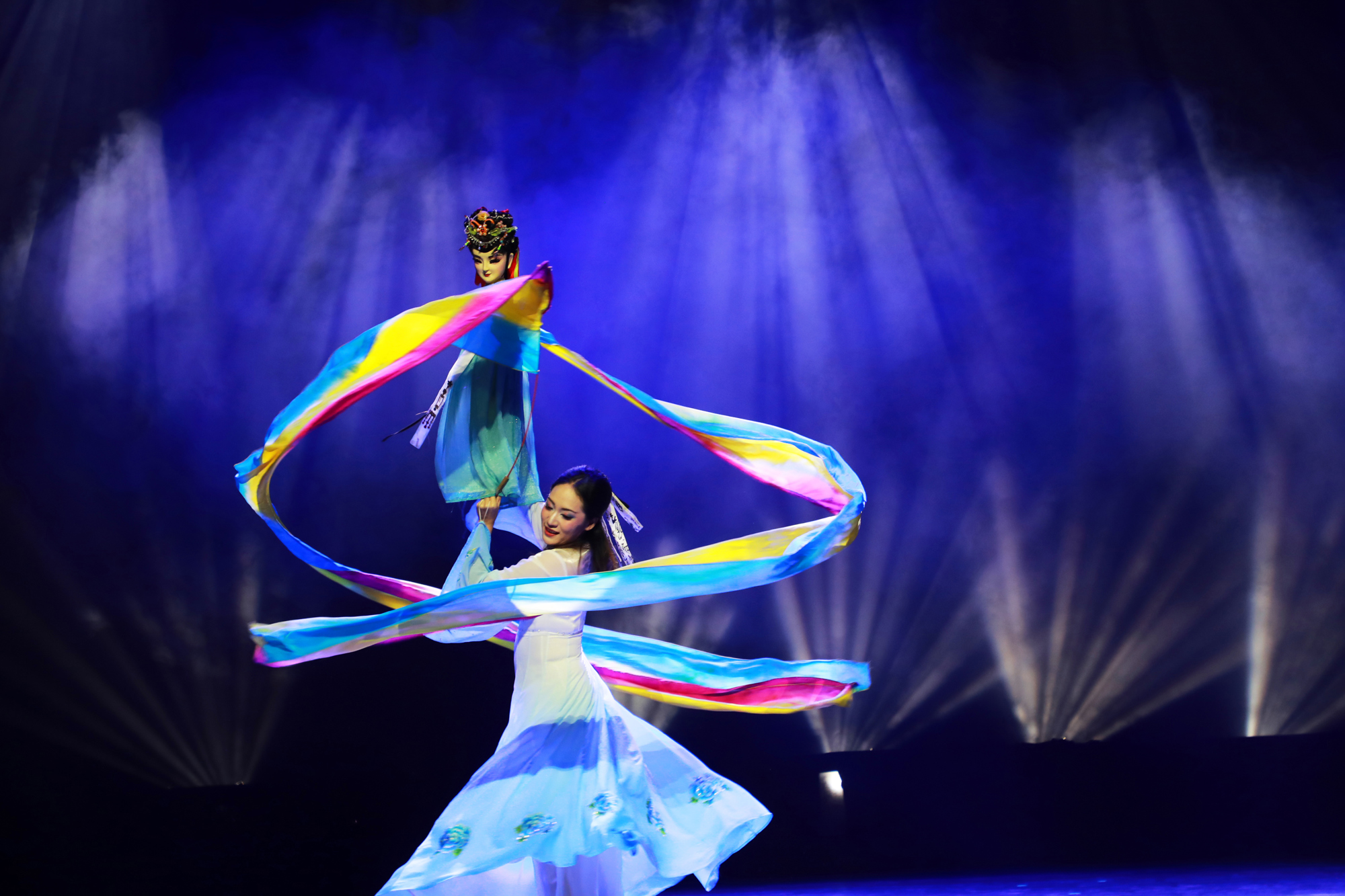 长绸木偶《茶中戏》